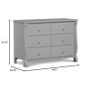 imageDelta Children Universal 6 Drawer Dresser with Interlocking Drawers  Greenguard Gold Certified GreyGrey