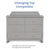 imageDelta Children Universal 6 Drawer Dresser with Interlocking Drawers  Greenguard Gold Certified GreyGrey