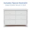 imageDelta Children Universal 6 Drawer Dresser with Interlocking Drawers  Greenguard Gold Certified GreyWhite