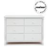 imageDelta Children Universal 6 Drawer Dresser with Interlocking Drawers  Greenguard Gold Certified GreyWhite