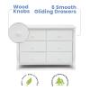 imageDelta Children Universal 6 Drawer Dresser with Interlocking Drawers  Greenguard Gold Certified GreyWhite
