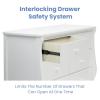 imageDelta Children Universal 6 Drawer Dresser with Interlocking Drawers  Greenguard Gold Certified GreyWhite