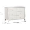 imageDelta Children Universal 6 Drawer Dresser with Interlocking Drawers  Greenguard Gold Certified GreyWhite