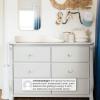 imageDelta Children Universal 6 Drawer Dresser with Interlocking Drawers  Greenguard Gold Certified GreyWhite