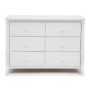 imageDelta Children Universal 6 Drawer Dresser with Interlocking Drawers  Greenguard Gold Certified GreyWhite