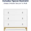 imageDelta Children babyGap Legacy 3 Drawer Dresser with Leather Pulls and Interlocking Drawers Bianca WhiteNaturalBianca WhiteNatural