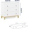 imageDelta Children babyGap Legacy 3 Drawer Dresser with Leather Pulls and Interlocking Drawers Bianca WhiteNaturalBianca WhiteNatural