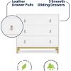 imageDelta Children babyGap Legacy 3 Drawer Dresser with Leather Pulls and Interlocking Drawers Bianca WhiteNaturalBianca WhiteNatural