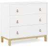 imageDelta Children babyGap Legacy 3 Drawer Dresser with Leather Pulls and Interlocking Drawers Bianca WhiteNaturalBianca WhiteNatural