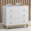 imageDelta Children babyGap Legacy 3 Drawer Dresser with Leather Pulls and Interlocking Drawers Bianca WhiteNaturalBianca WhiteNatural