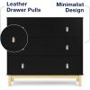 imageDelta Children babyGap Legacy 3 Drawer Dresser with Leather Pulls and Interlocking Drawers Bianca WhiteNaturalEbonyNatural