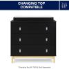 imageDelta Children babyGap Legacy 3 Drawer Dresser with Leather Pulls and Interlocking Drawers Bianca WhiteNaturalEbonyNatural