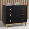 imageDelta Children babyGap Legacy 3 Drawer Dresser with Leather Pulls and Interlocking Drawers Bianca WhiteNaturalEbonyNatural