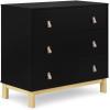 imageDelta Children babyGap Legacy 3 Drawer Dresser with Leather Pulls and Interlocking Drawers Bianca WhiteNaturalEbonyNatural