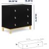 imageDelta Children babyGap Legacy 3 Drawer Dresser with Leather Pulls and Interlocking Drawers Bianca WhiteNaturalEbonyNatural