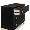 imageDelta Children babyGap Legacy 3 Drawer Dresser with Leather Pulls and Interlocking Drawers Bianca WhiteNaturalEbonyNatural