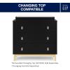 imageDelta Children babyGap Legacy 3 Drawer Dresser with Leather Pulls and Interlocking Drawers Bianca WhiteNaturalEbonyNatural