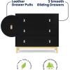 imageDelta Children babyGap Legacy 3 Drawer Dresser with Leather Pulls and Interlocking Drawers Bianca WhiteNaturalEbonyNatural