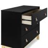 imageDelta Children babyGap Legacy 3 Drawer Dresser with Leather Pulls and Interlocking Drawers Bianca WhiteNaturalEbonyNatural