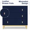 imageDelta Children babyGap Legacy 3 Drawer Dresser with Leather Pulls and Interlocking Drawers Bianca WhiteNaturalNavyNatural