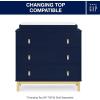 imageDelta Children babyGap Legacy 3 Drawer Dresser with Leather Pulls and Interlocking Drawers Bianca WhiteNaturalNavyNatural