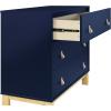 imageDelta Children babyGap Legacy 3 Drawer Dresser with Leather Pulls and Interlocking Drawers Bianca WhiteNaturalNavyNatural