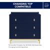 imageDelta Children babyGap Legacy 3 Drawer Dresser with Leather Pulls and Interlocking Drawers Bianca WhiteNaturalNavyNatural