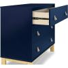 imageDelta Children babyGap Legacy 3 Drawer Dresser with Leather Pulls and Interlocking Drawers Bianca WhiteNaturalNavyNatural
