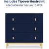 imageDelta Children babyGap Legacy 3 Drawer Dresser with Leather Pulls and Interlocking Drawers Bianca WhiteNaturalNavyNatural