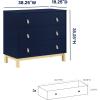 imageDelta Children babyGap Legacy 3 Drawer Dresser with Leather Pulls and Interlocking Drawers Bianca WhiteNaturalNavyNatural