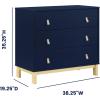 imageDelta Children babyGap Legacy 3 Drawer Dresser with Leather Pulls and Interlocking Drawers Bianca WhiteNaturalNavyNatural
