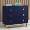 imageDelta Children babyGap Legacy 3 Drawer Dresser with Leather Pulls and Interlocking Drawers Bianca WhiteNaturalNavyNatural