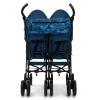 imageGAP babyGap Classic SidebySide Double Stroller  Lightweight Double Stroller with Recline Extendable Sun Visors ampamp Compact Fold  Made with Sustainable Materials Grey StripesNavy Camo