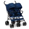 imageGAP babyGap Classic SidebySide Double Stroller  Lightweight Double Stroller with Recline Extendable Sun Visors ampamp Compact Fold  Made with Sustainable Materials Grey StripesNavy Camo