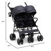 imageGAP babyGap Classic SidebySide Double Stroller  Lightweight Double Stroller with Recline Extendable Sun Visors ampamp Compact Fold  Made with Sustainable Materials Grey StripesBlack Camo