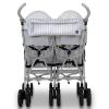 imageGAP babyGap Classic SidebySide Double Stroller  Lightweight Double Stroller with Recline Extendable Sun Visors ampamp Compact Fold  Made with Sustainable Materials Grey StripesGrey Stripes