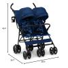 imageGAP babyGap Classic SidebySide Double Stroller  Lightweight Double Stroller with Recline Extendable Sun Visors ampamp Compact Fold  Made with Sustainable Materials Grey StripesNavy Camo