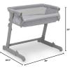 imageGAP babyGap Whisper Bedside Bassinet Sleeper with Breathable Mesh and Adjustable Heights  Lightweight Portable Crib  Made with Sustainable Materials Grey StripesGrey Stripes