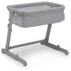 imageGAP babyGap Whisper Bedside Bassinet Sleeper with Breathable Mesh and Adjustable Heights  Lightweight Portable Crib  Made with Sustainable Materials Grey StripesGrey Stripes