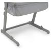 imageGAP babyGap Whisper Bedside Bassinet Sleeper with Breathable Mesh and Adjustable Heights  Lightweight Portable Crib  Made with Sustainable Materials Grey StripesGrey Stripes
