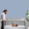 imageSimmons Kids Silver Nights Dual Sided 2Stage Baby Crib Mattress and Toddler Mattress  GREENGUARD Gold  Waterproof  Sustainably Sourced Core Fiber Core Grey
