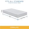 imageSimmons Kids Silver Nights Dual Sided 2Stage Baby Crib Mattress and Toddler Mattress  GREENGUARD Gold  Waterproof  Sustainably Sourced Core Fiber Core Grey