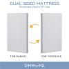 imageSimmons Kids Silver Nights Dual Sided 2Stage Baby Crib Mattress and Toddler Mattress  GREENGUARD Gold  Waterproof  Sustainably Sourced Core Fiber Core Grey