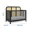 imageSimmons Kids Theo 6in1 Convertible Crib  Greenguard Gold Certified BlackTextured AlmondBlackTextured Almond