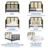 imageSimmons Kids Theo 6in1 Convertible Crib  Greenguard Gold Certified BlackTextured AlmondBlackTextured Almond