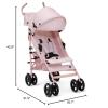 imagebabyGap Classic Stroller  Lightweight Stroller with Recline Compact Fold ampamp Removable Parent Organizer  Made with Sustainable Materials Grey StripesPink Stripes