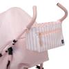 imagebabyGap Classic Stroller  Lightweight Stroller with Recline Compact Fold ampamp Removable Parent Organizer  Made with Sustainable Materials Grey StripesPink Stripes