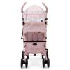 imagebabyGap Classic Stroller  Lightweight Stroller with Recline Compact Fold ampamp Removable Parent Organizer  Made with Sustainable Materials Grey StripesPink Stripes