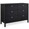 imageDelta Children Brooks 6 Drawer Dresser with Interlocking Drawers Includes 3 Sets of Knobs  Choose from Natural Brushed Nickel ampamp Melted Bronze Bianca WhiteMidnight Grey