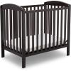imageDelta Children Emery Mini Convertible Baby Crib with 275inch Mattress GreyDark Chocolate